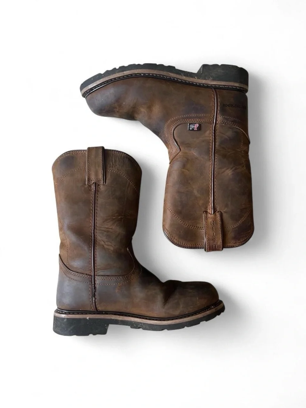 Justin Steel Toe Work Boots | Men’s 7D | EH Safety Toe | Leather Work Boots